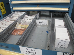 LISTA HEAVY DUTY 10-DRAWER PARTS CABINET W/ CONTENTS (W-44) LOADING & HANDLING FEE $25-